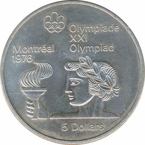 Silbermünzen Kanada Montreal Olympiade 1976